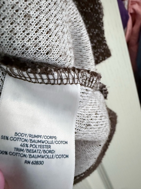 Lands' End Brown Lace-Up Knit Sweater - Picture 5 of 6